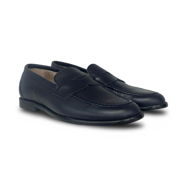 Gravitas Navy Closed Penny Loafer