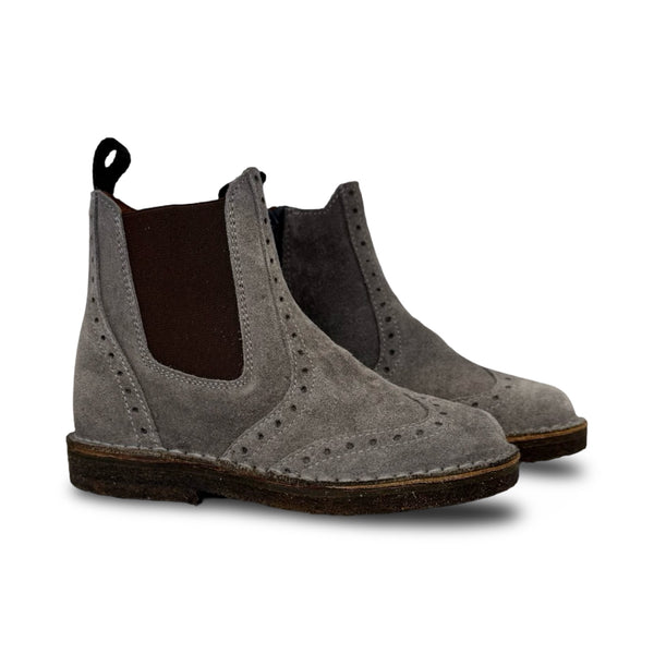 Pepe Gray Suede Wingtip Boot