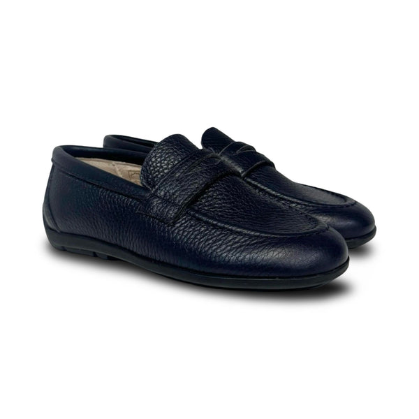 Gravitas Navy Pebbled Loafer