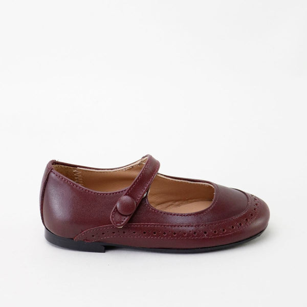 Papanatas Burgundy Trim Mary Jane