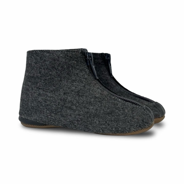 Pepe Grey Wool Zipper Bootie