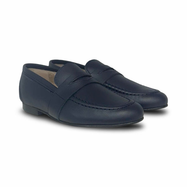 Gravitas Navy Leather  Penny Loafer